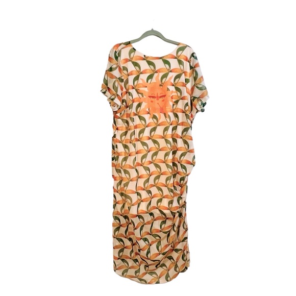 Farm Rio Plus Size Toucan Print Mesh Overlay Midi Dress Size 3X - Picture 2 of 7